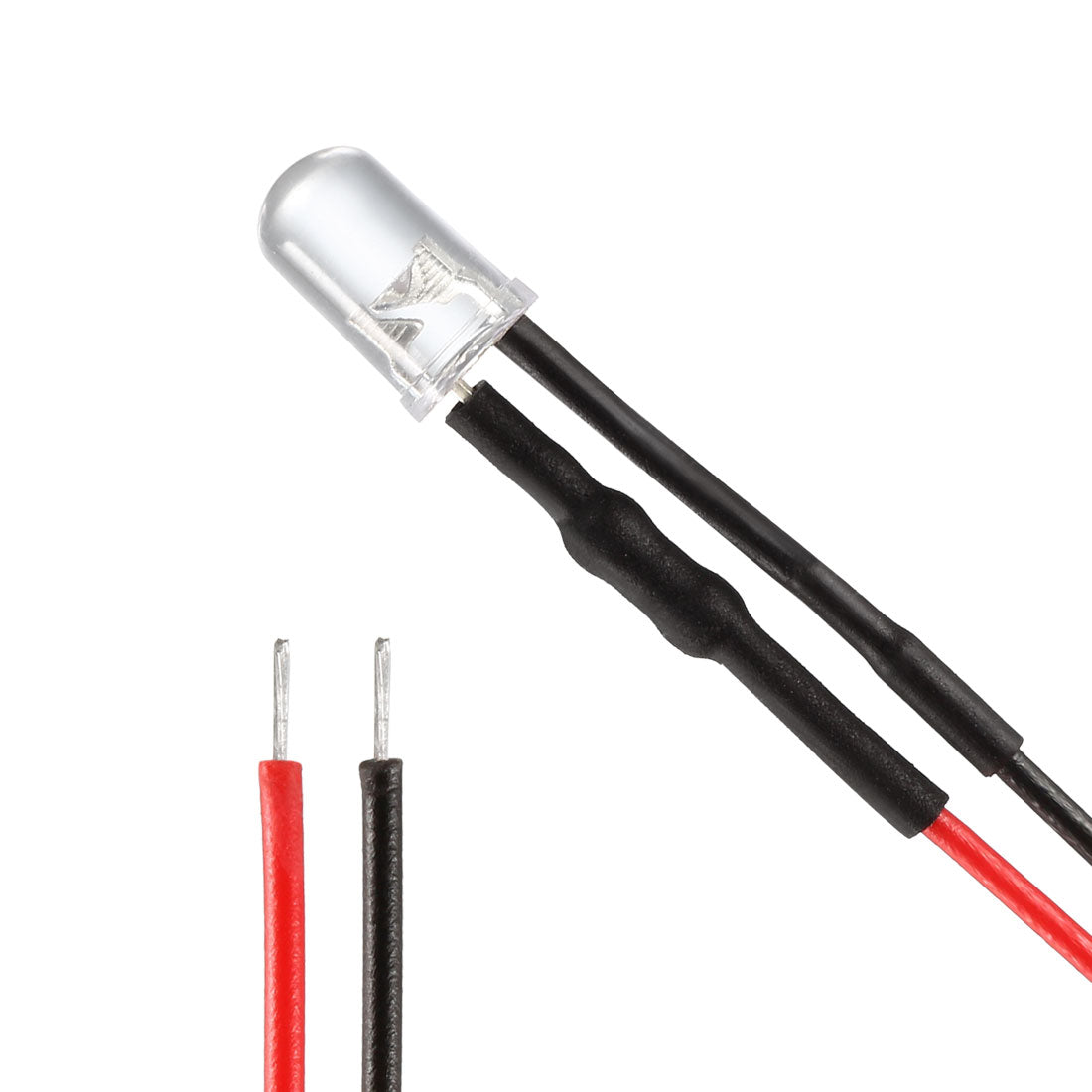 Harfington 12pcs Mixed Colour 5mm LEDs Prewired Light DC24V 20cm Pre Wired LED