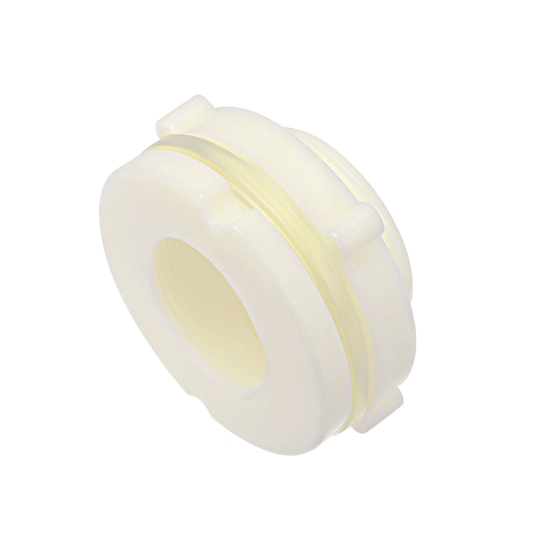 Harfington ABS Bulkhead Tank Fitting Adapter for Rain Bucket Aquariums Water Tanks Ponds G1-1/2 Female 2Pcs