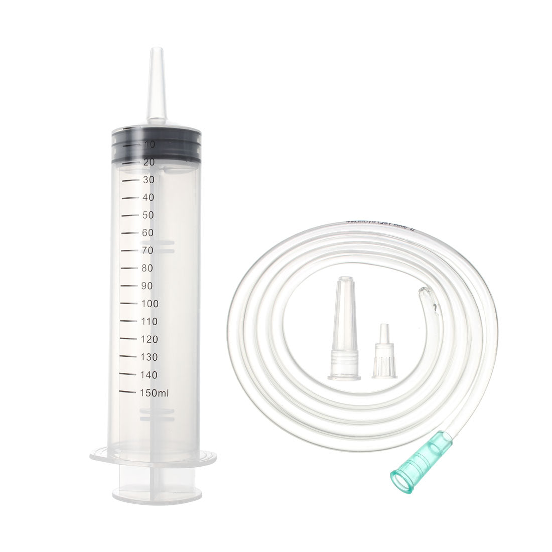Harfington 150ml Syringes Large Plastic with 100cm Handy Soft Tube for Labs Industrial 2 Pcs