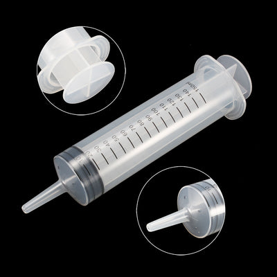 Harfington 150ml Syringes Large Plastic with 30cm Handy Soft Tube for Labs Industrial 3 Pcs