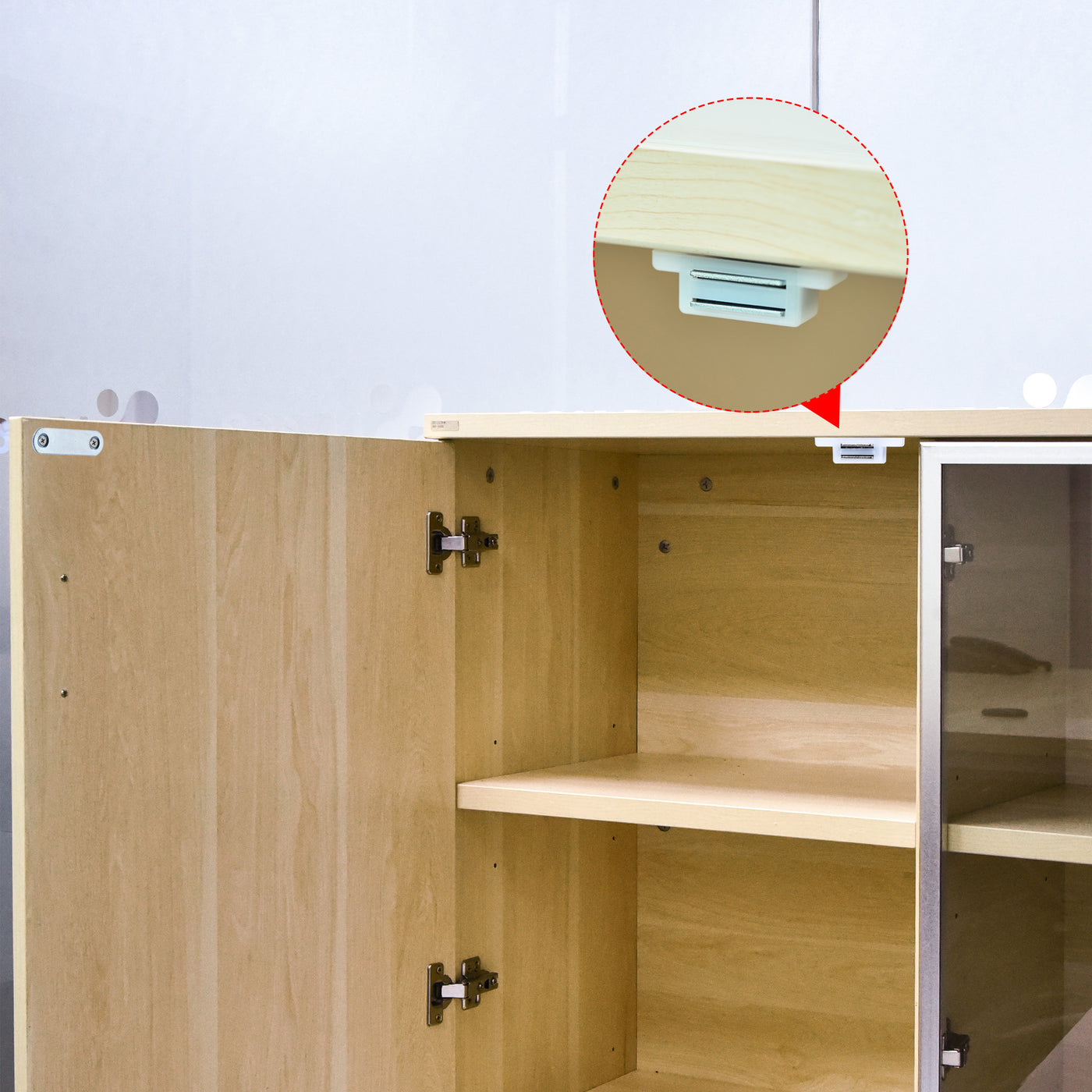 Harfington Magnetic Latches Catch for Bathrooms Kitchen Cabinet Door Closet White 8pcs