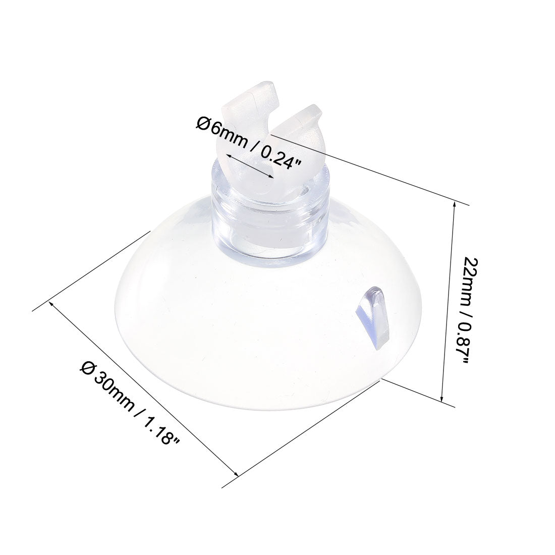 Harfington Aquarium Suction Cup Clips Airline Tube Holders Clamps for Fish Tank Clear 6mm 12Pcs