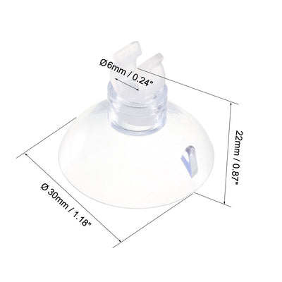 Harfington Aquarium Suction Cup Clips Airline Tube Holders Clamps for Fish Tank Clear 6mm 12Pcs