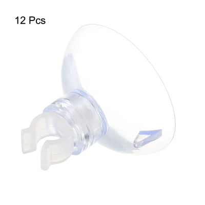 Harfington Aquarium Suction Cup Clips Airline Tube Holders Clamps for Fish Tank Clear 6mm 12Pcs