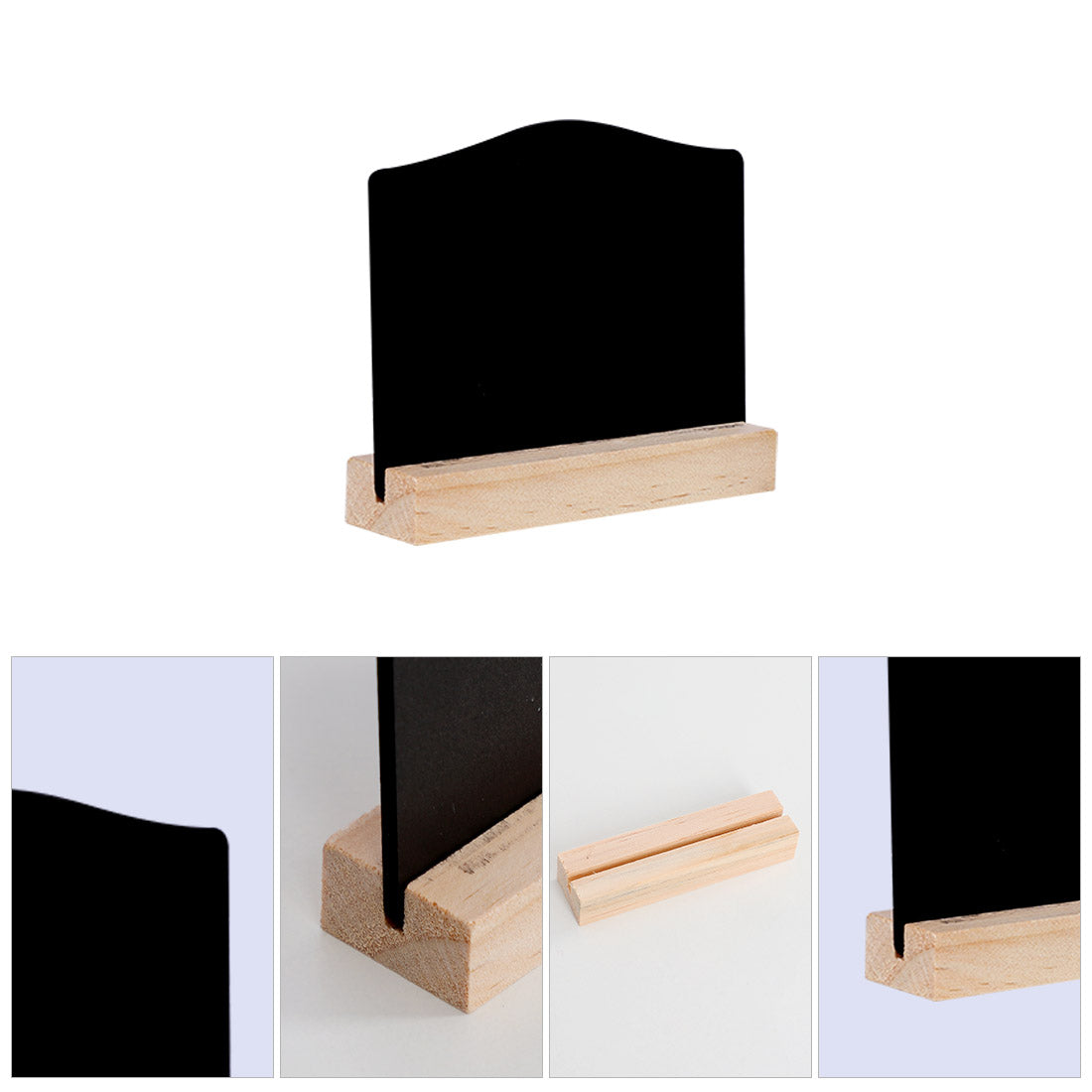 Harfington 16pcs Wood Mini Chalkboard Signs with Easel Stand for Wedding Double-side Sign