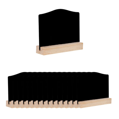 Harfington 16pcs Wood Mini Chalkboard Signs with Easel Stand for Wedding Double-side Sign