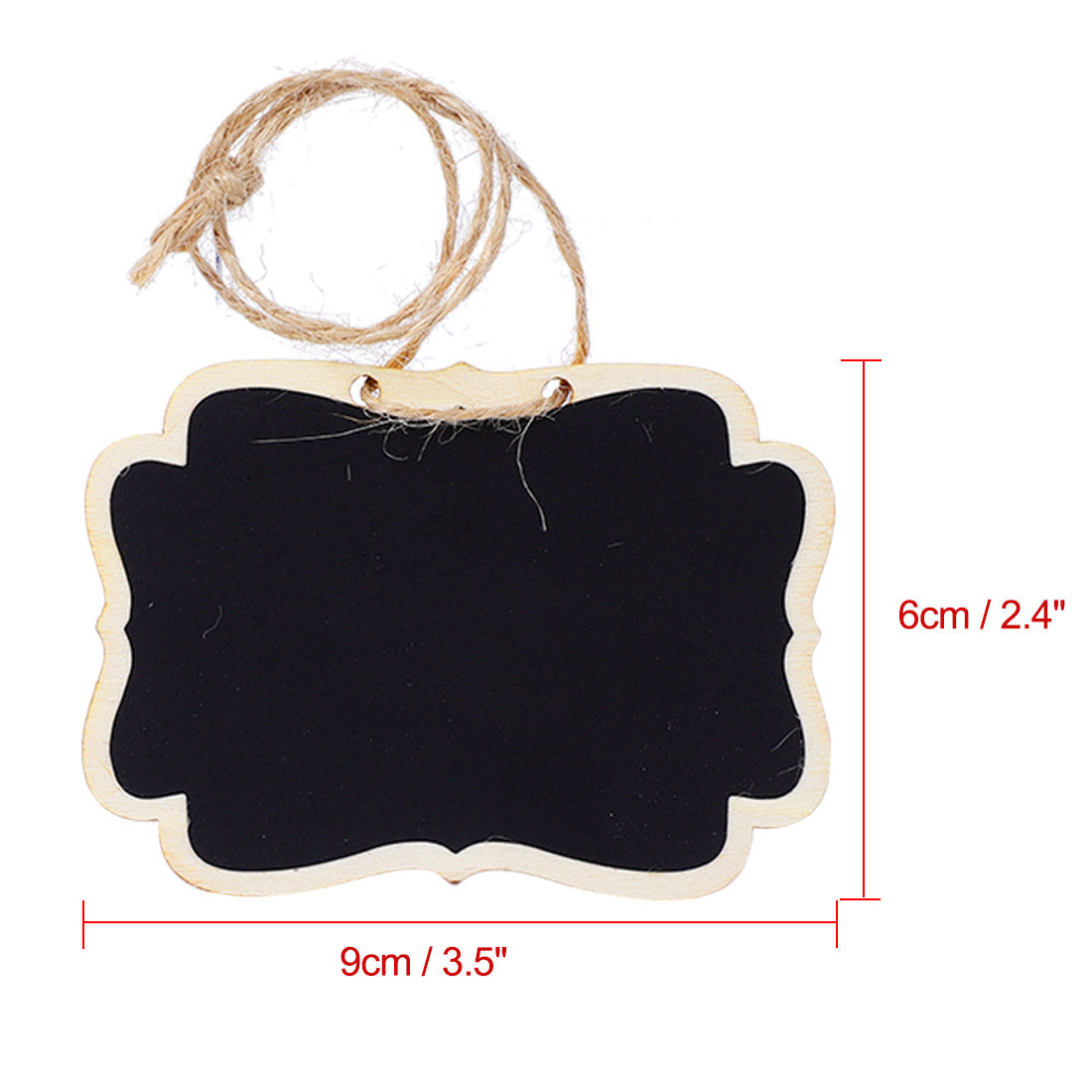 Harfington 12pcs Wood Mini Chalkboard Sign Tag with Hanging Rope for Wedding Board Sign