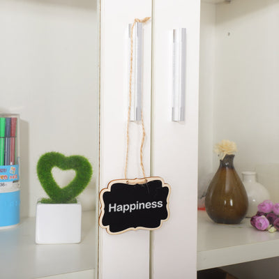 Harfington 14pcs Wood Mini Chalkboard Sign Tag with Hanging Rope for Wedding Board Sign