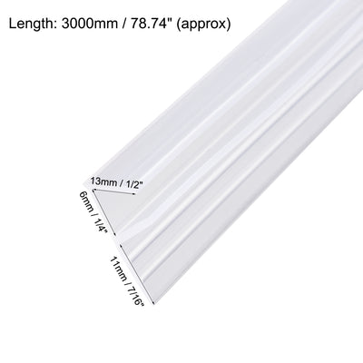 Harfington Frameless Glass Shower Door Sweep Bottom Side Seal Strip F-Type