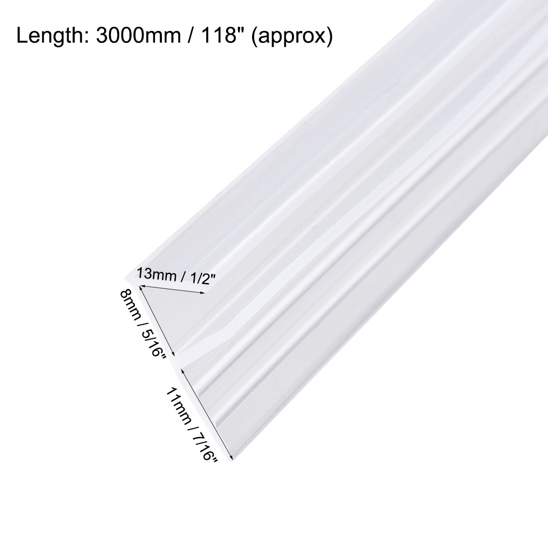 Harfington Frameless Glass Shower Door Sweep Bottom Side Seal Strip F-Type