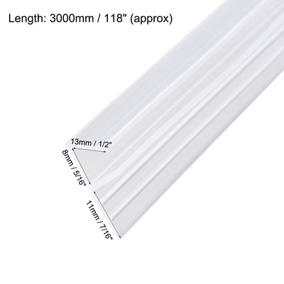 Harfington Frameless Glass Shower Door Sweep Bottom Side Seal Strip F-Type