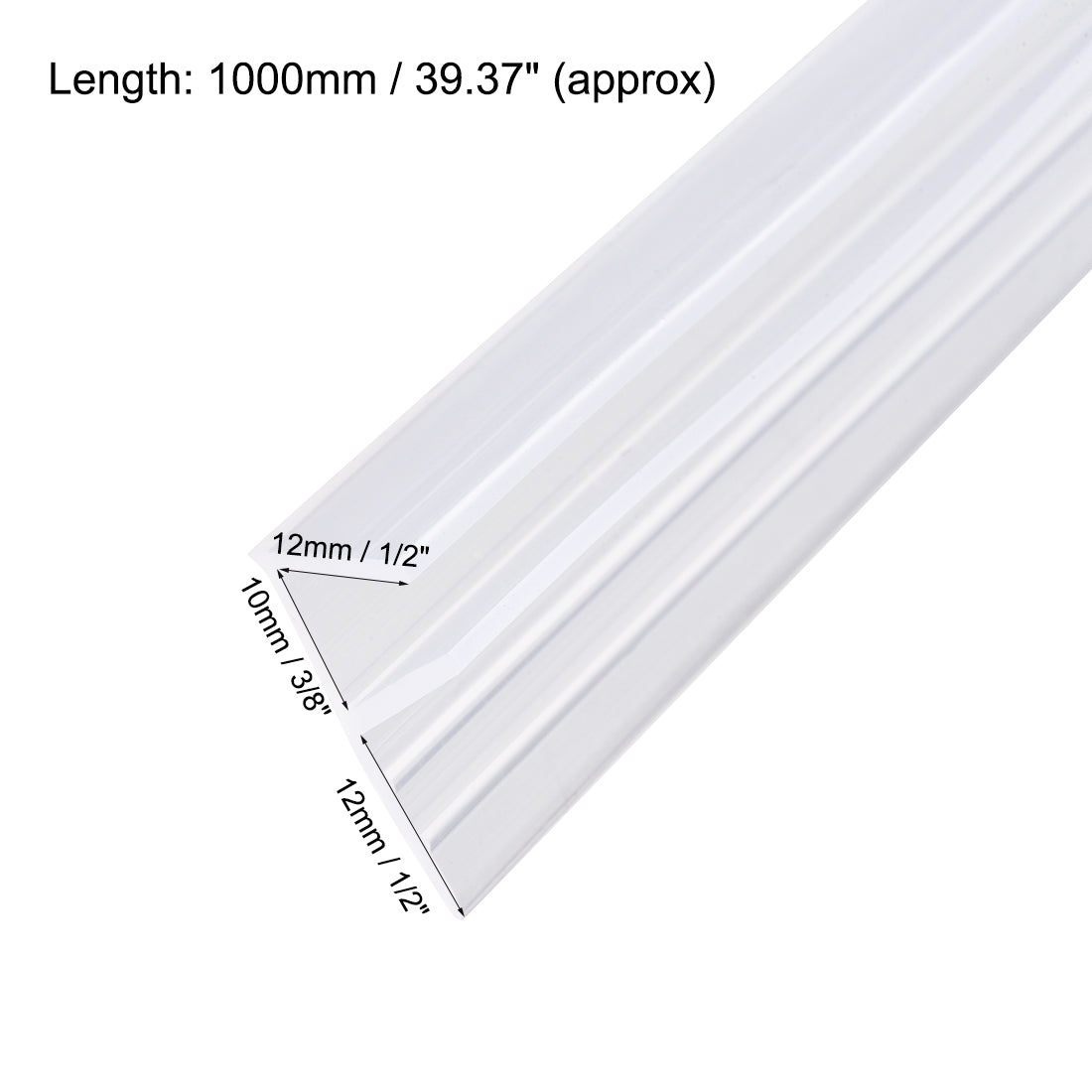 Harfington Frameless Glass Shower Door Sweep Bottom Side Seal Strip F-Type