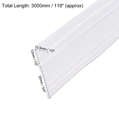 Harfington Frameless Glass Shower Door Sweep Bottom Side Seal Strip F-Type