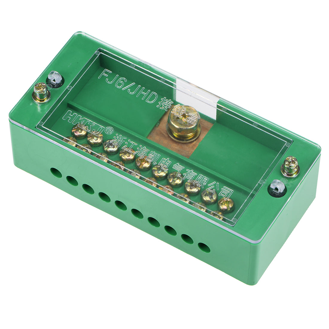 Harfington 1 Inlet 10 Outlet Terminal Strip Blocks Single Phase Distribution Block for Meter Box