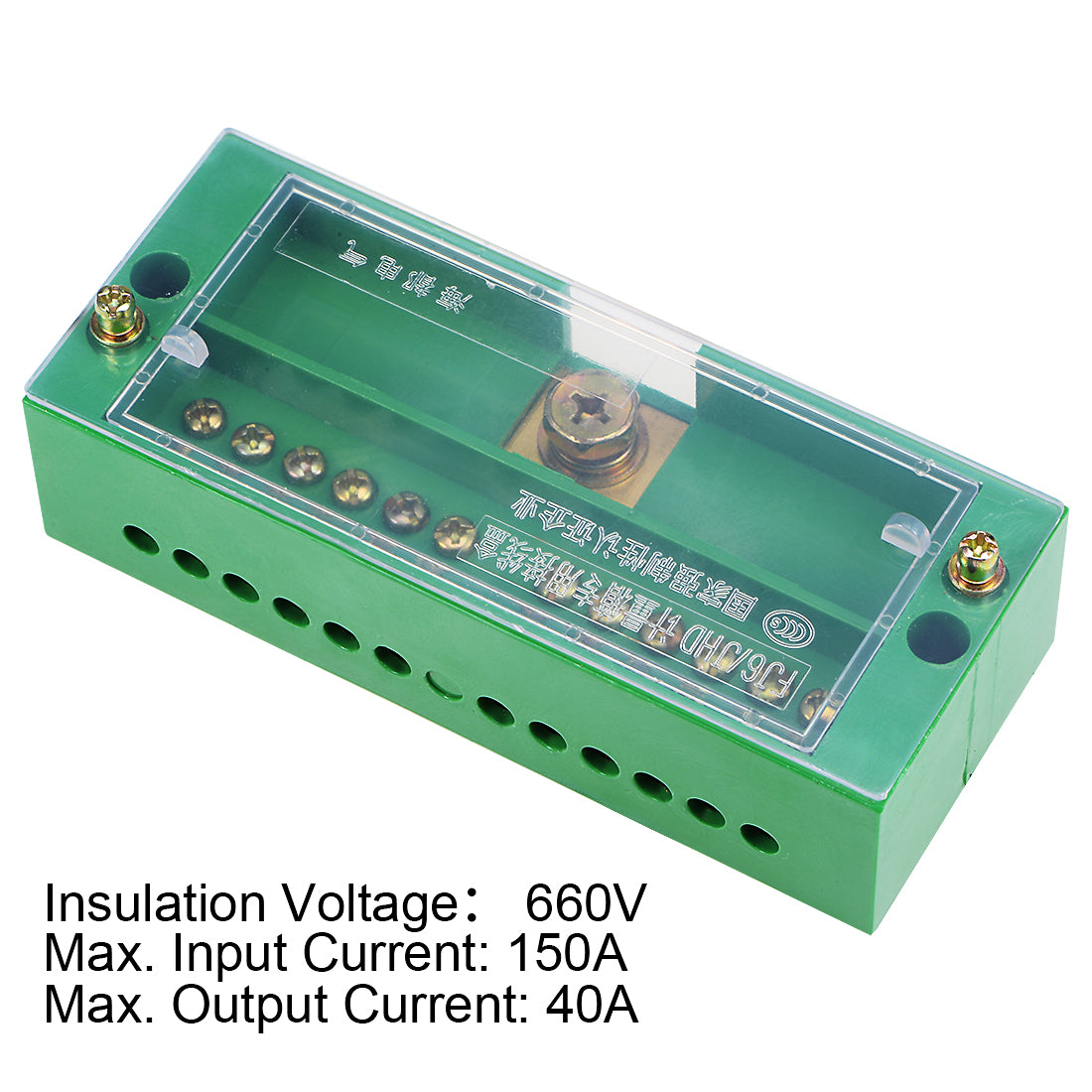 Harfington 1 Inlet 12 Outlet Terminal Strip Blocks Single Phase Distribution Block for Meter Box