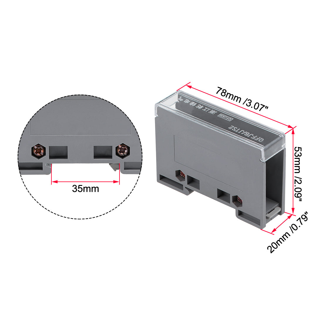 Harfington 1 In 4 Out DIN Rail Terminal Blocks Connectors Distribution Block