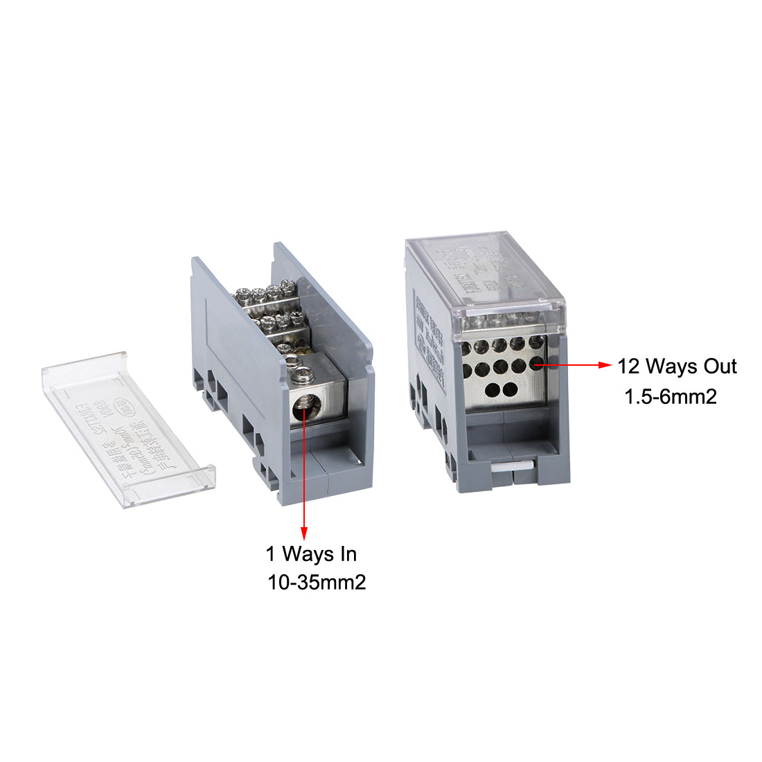 Harfington 1 In 12 Out DIN Rail Terminal Blocks Connectors Distribution Block
