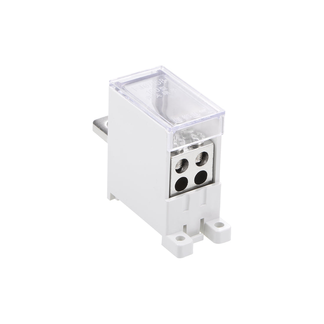 Harfington 1 Inlet 4 Outlet DIN Rail Terminal Blocks 125A Max Input Distribution Block for Circuit Breaker