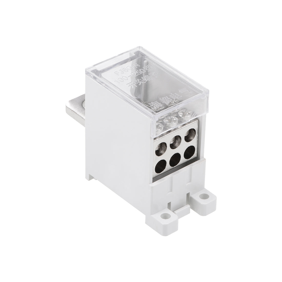 Harfington 1 In 6 Out DIN Rail Terminal Blocks 250A Max Input Distribution Block for Circuit Breaker