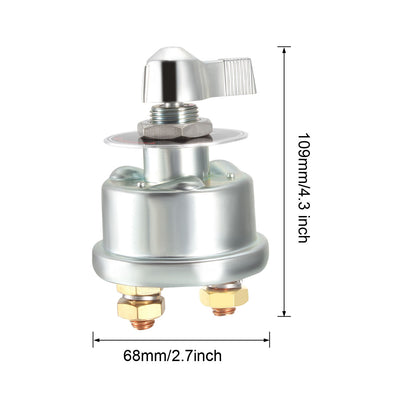Harfington 12V 20701 Master Battery Disconnect Switch Power Cut Off Kill Switch with Copper Contacts