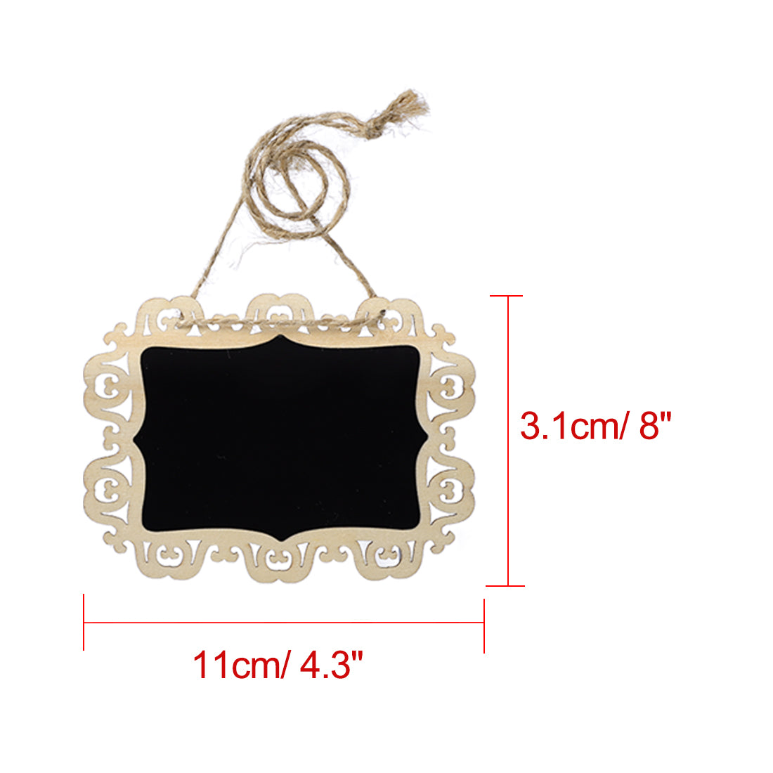 Harfington 14pcs Mini Hollow Lace Chalkboard Signs Tags with Hanging Rope for Wedding Sign