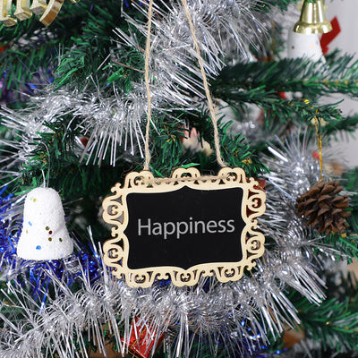 Harfington 14pcs Mini Hollow Lace Chalkboard Signs Tags with Hanging Rope for Wedding Sign