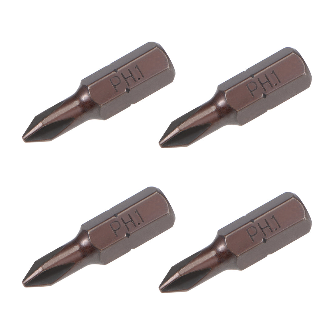 Harfington 4pcs Phillips Bits 1/4inch Hex Shank 25mm Length Cross PH1 Magnetic Screw Driver S2 Screwdriver Bit