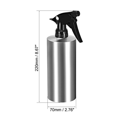 Harfington 18.5oz/550ml Spray Bottle 304 Stainless Steel with Fine Mist Sprayer, Empty Refillable Container