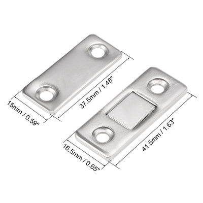 Harfington Thin Magnetic Cabinet Door Catch Metal Magnet Latches 41.5 x 16.5 x 3mm 8pcs