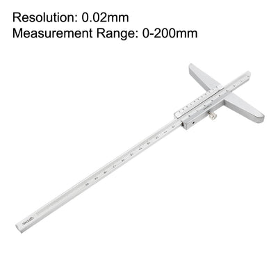 Harfington Carbon Steel Measuring Tool Depth Gauge Caliper