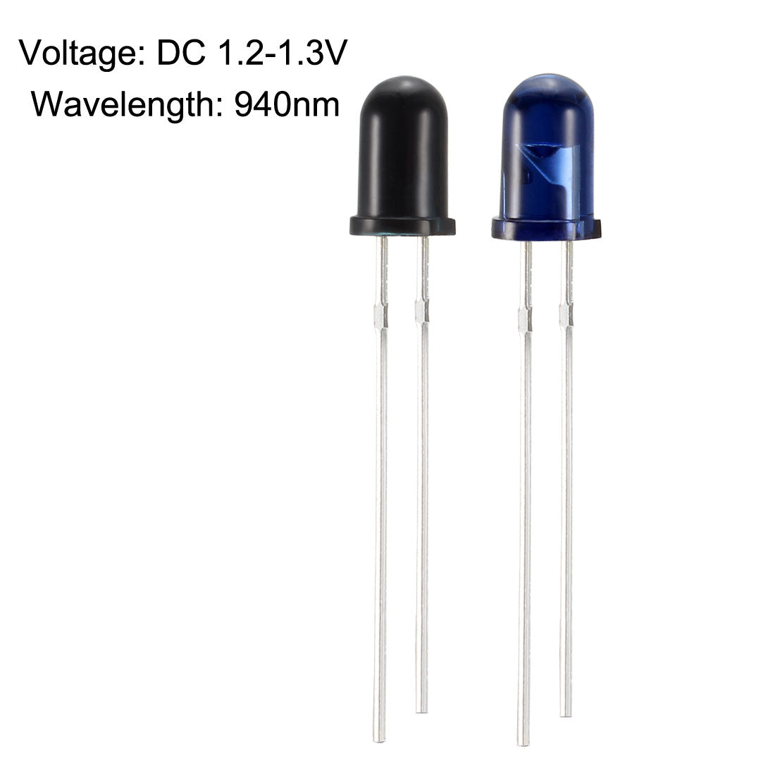 Harfington 15pair 5mm 940nm LEDs Infrared Emitter and IR Receiver Diode DC 1.2V