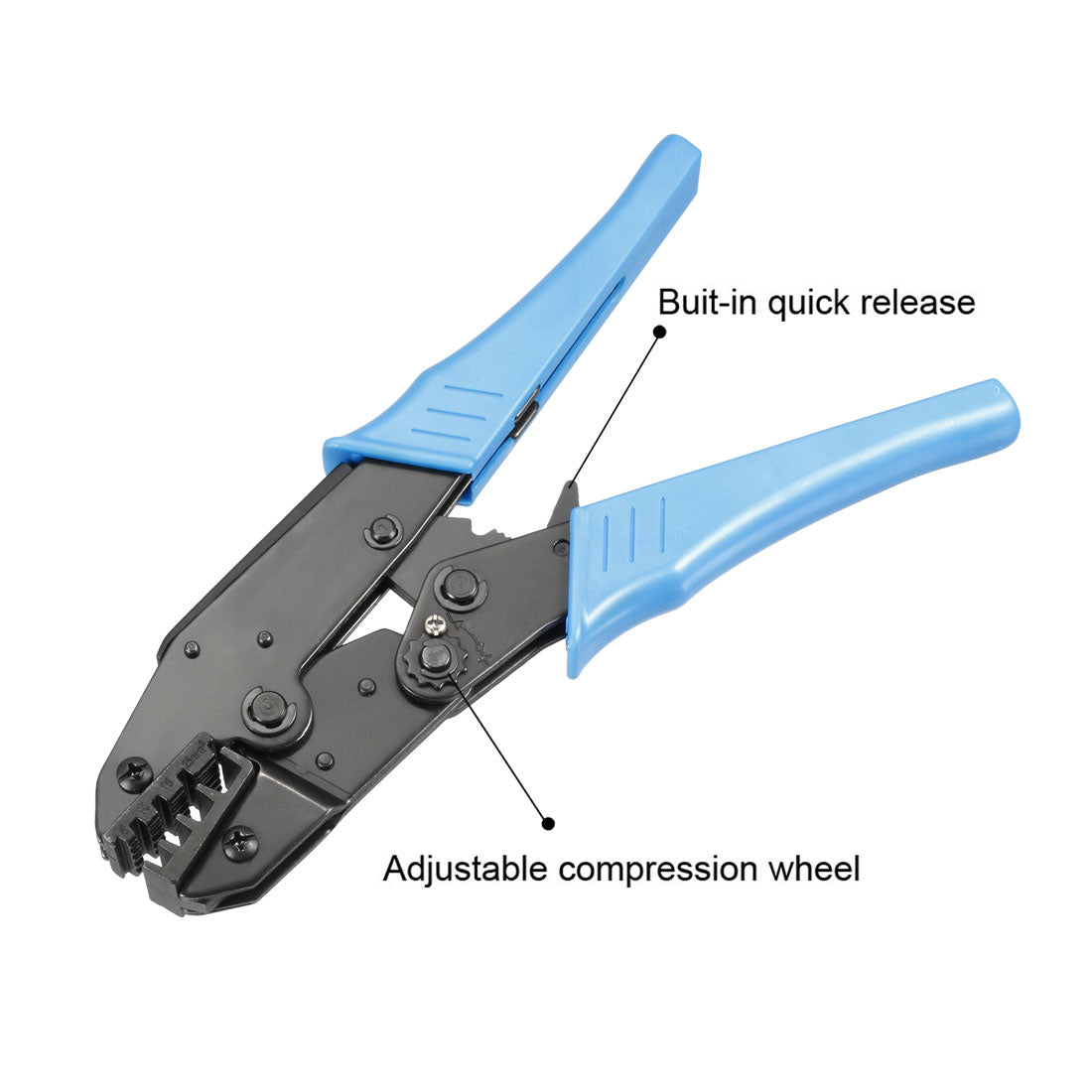 Harfington Ratchet Crimping Press Plier Crimper Tool AWG 10-4 for 6-25mm2 Wire Terminal