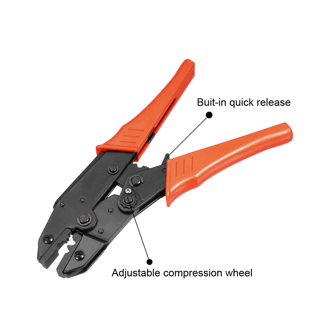 Harfington Flag Terminal Crimper Ratchet Crimping Press Plier AWG 12 for 4-6mm² Flag Terminal