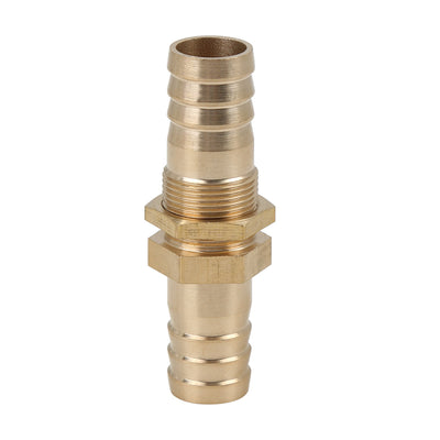 Harfington 14mm Brass Hose Barb Fitting Connector Coupler for Joiner Air Water Fuel Pipe