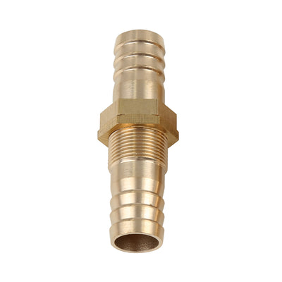 Harfington 14mm Brass Hose Barb Fitting Connector Coupler for Joiner Air Water Fuel Pipe