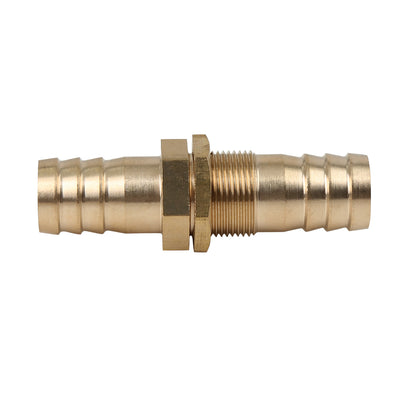 Harfington 14mm Brass Hose Barb Fitting Connector Coupler for Joiner Air Water Fuel Pipe