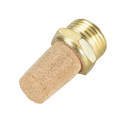 Harfington Exhaust Muffler Brass Body Pneumatic Air Muffler Air Flow Speed Controller