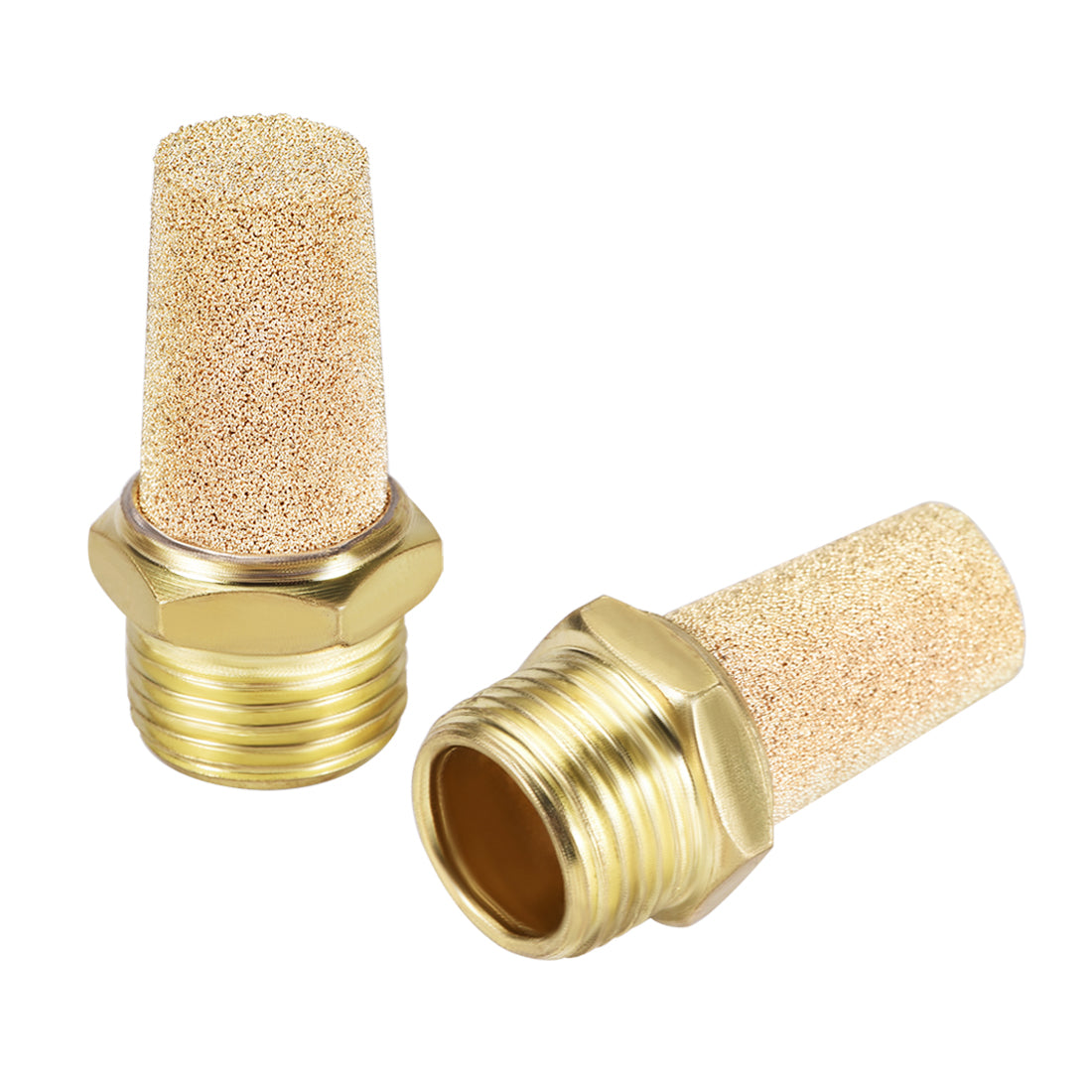 Harfington Exhaust Muffler Brass Body Pneumatic Air Muffler Air Flow Speed Controller