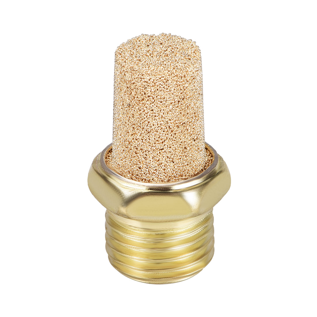 Harfington Sintered Bronze Exhaust Muffler  - Brass Body Pneumatic Air Muffler Air Flow Speed Controller Brass Flow Control Muffler