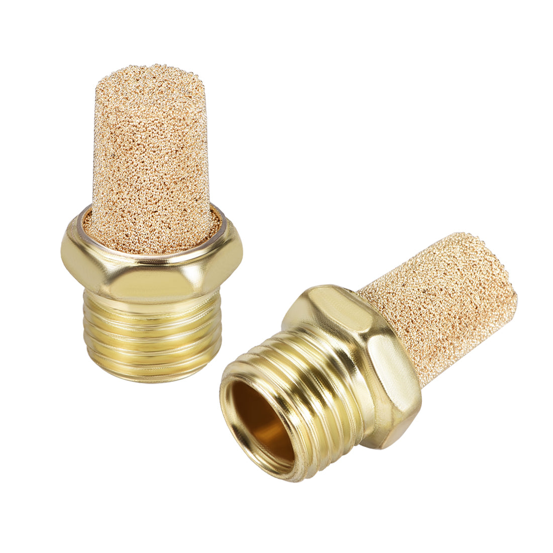 Harfington Exhaust Muffler Brass Body Pneumatic Air Muffler Air Flow Speed Controller