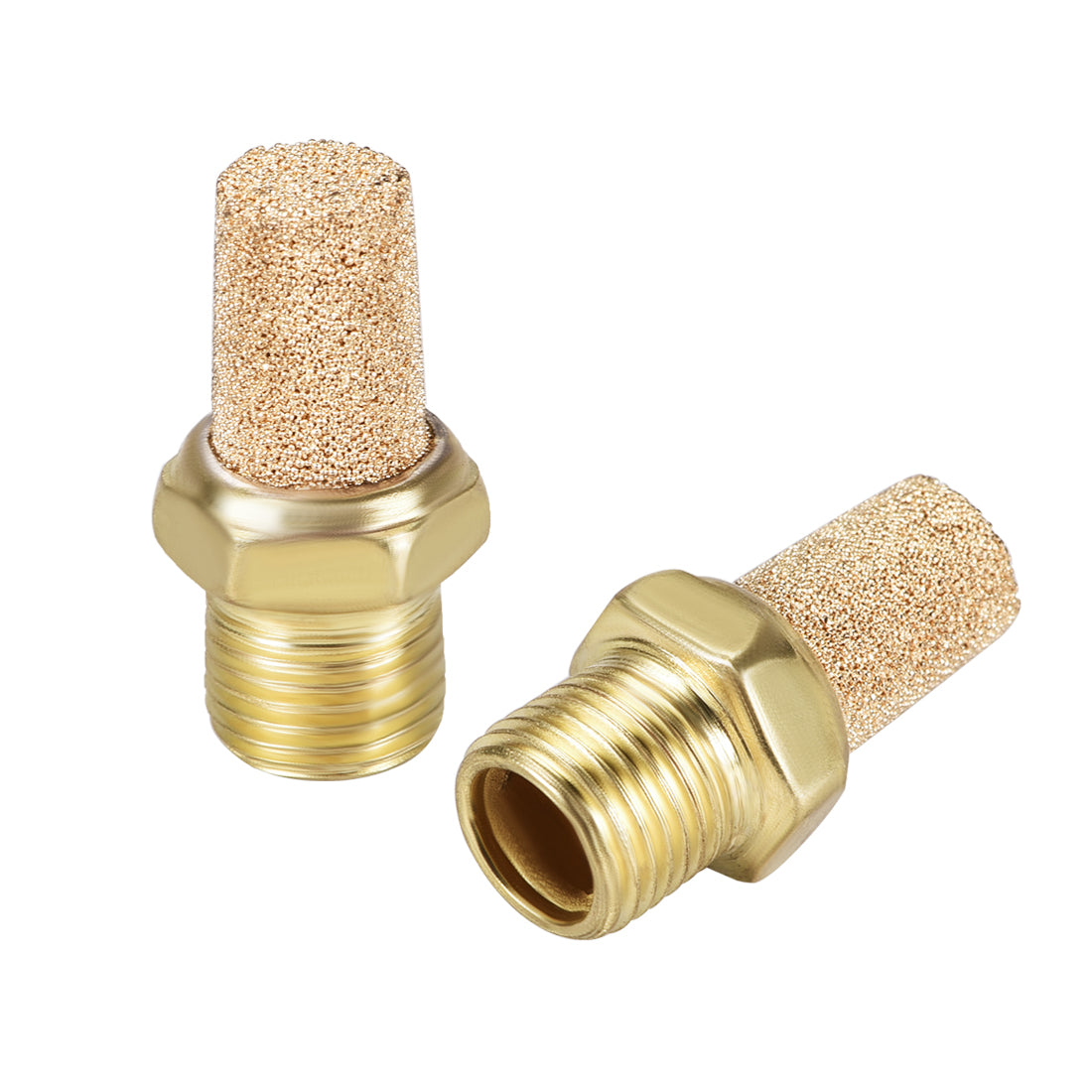 Harfington Exhaust Muffler Brass Body Pneumatic Air Muffler Air Flow Speed Controller