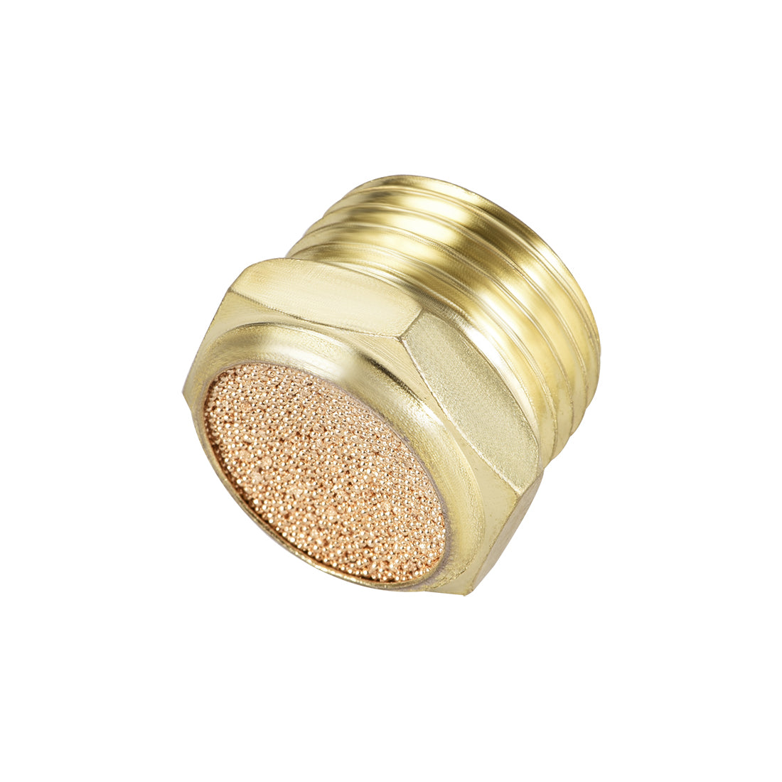 Harfington Exhaust Muffler Flat Pneumatic Air Muffler Air Flow Speed Controller Brass Flow Control Muffler