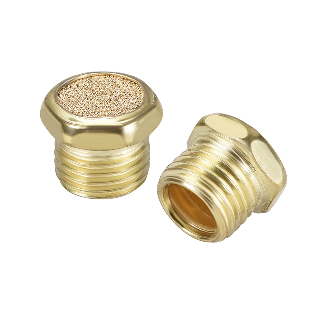 Harfington Sintered Bronze Exhaust Muffler Body Flat Pneumatic Air Muffler Controller Brass Flow Control Muffler