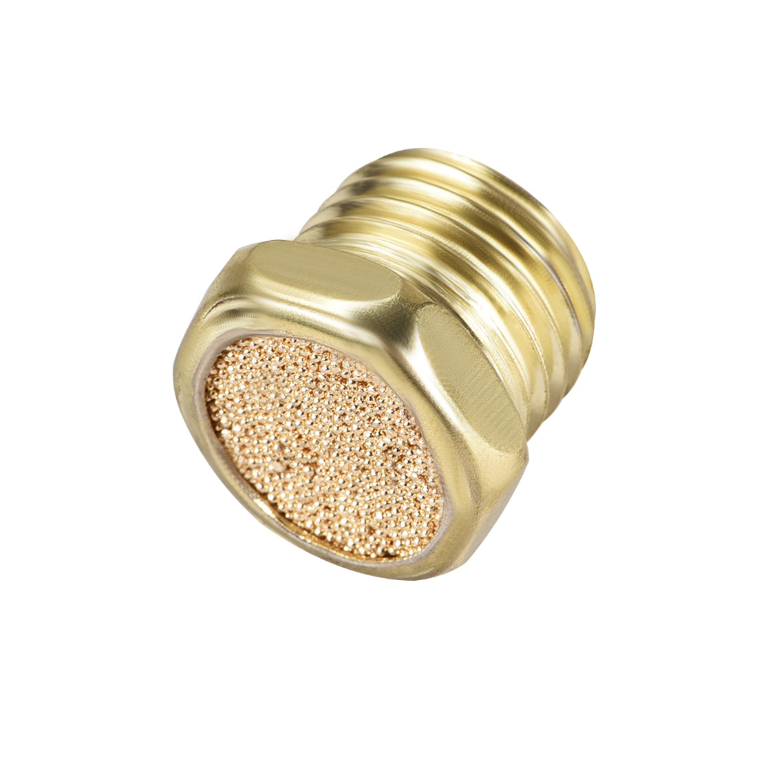 Harfington Exhaust Muffler Flat Pneumatic Air Muffler Air Flow Speed Controller Brass Flow Control Muffler