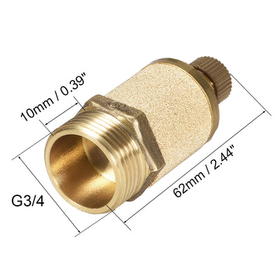Harfington Sintered Bronze Exhaust Muffler Top Adjustable  - Brass Body Pneumatic Air Muffler Air Flow Speed Controller Brass Flow Control Muffler