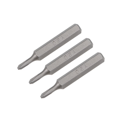 Harfington Screwdriver Bits 3pcs 5/32 Inch Hex Shank Y2.0 Screwdriver Bit Set 28mm Length S2 Screw Driver Kit Tools