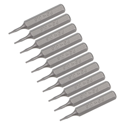 Harfington Screwdriver Bits 10pcs 5/32 Inch Hex Shank Star-Shape P2/0.8mm Screwdriver Bit Set 28mm Length P2 Screw Driver Kit Tools