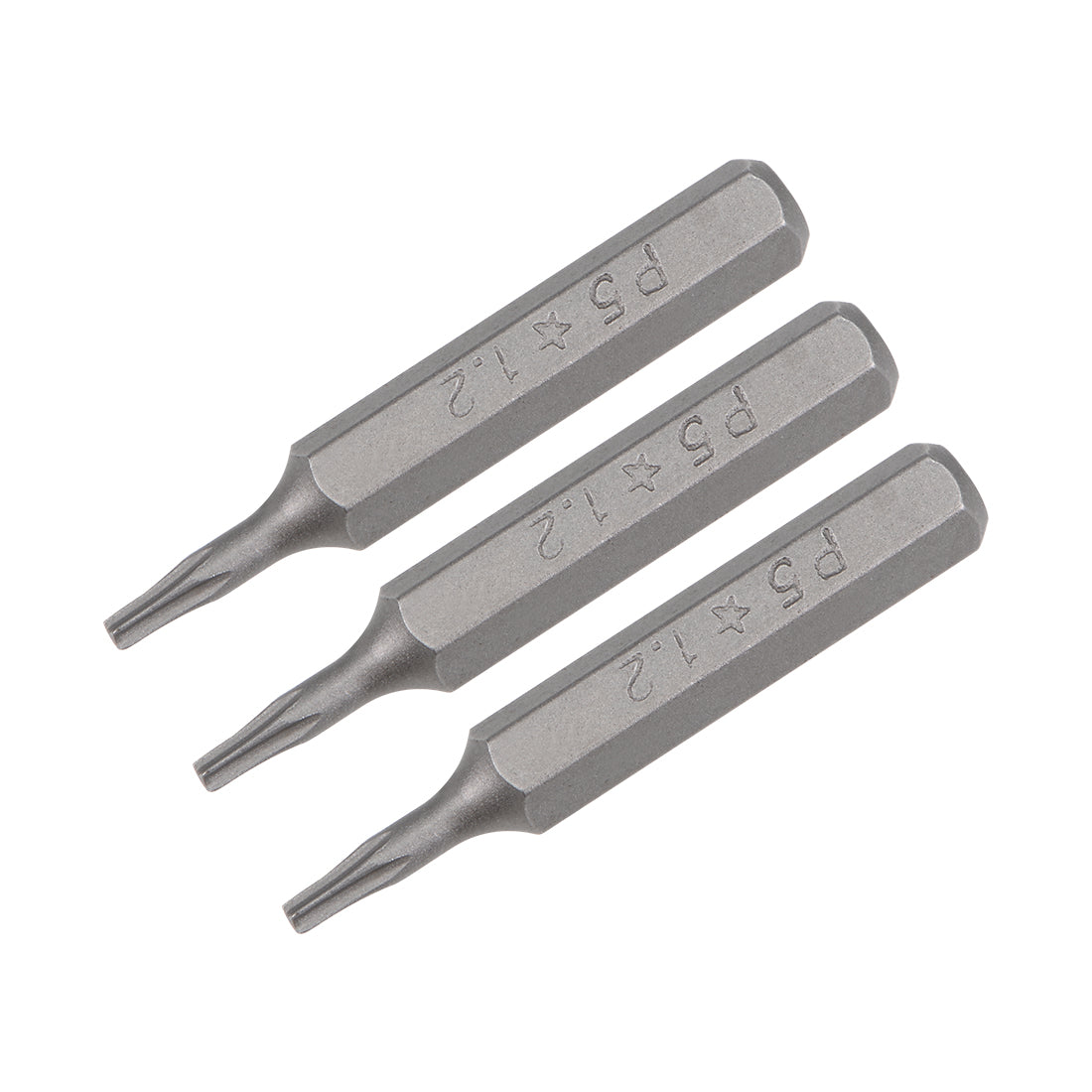 Harfington Screwdriver Bits 3pcs 5/32 Inch Hex Shank Star-Shape P5/1.2mm Screwdriver Bit Set 28mm Length P2 Screw Driver Kit Tools