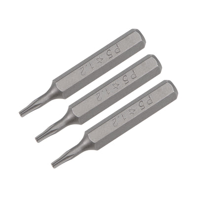 Harfington Screwdriver Bits 3pcs 5/32 Inch Hex Shank Star-Shape P5/1.2mm Screwdriver Bit Set 28mm Length P2 Screw Driver Kit Tools