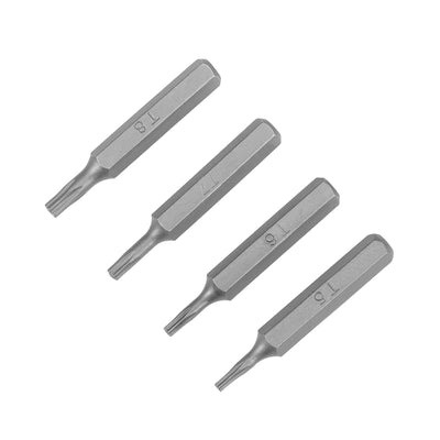 Harfington Torx Bits Set 4pcs 5/32 Inch Hex Shank T5 T6 T7 T8 Screwdriver Bit Set 28mm Length S2 Screw Driver Kit Tools